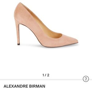 Alexandre Birman nude piano suede pumps